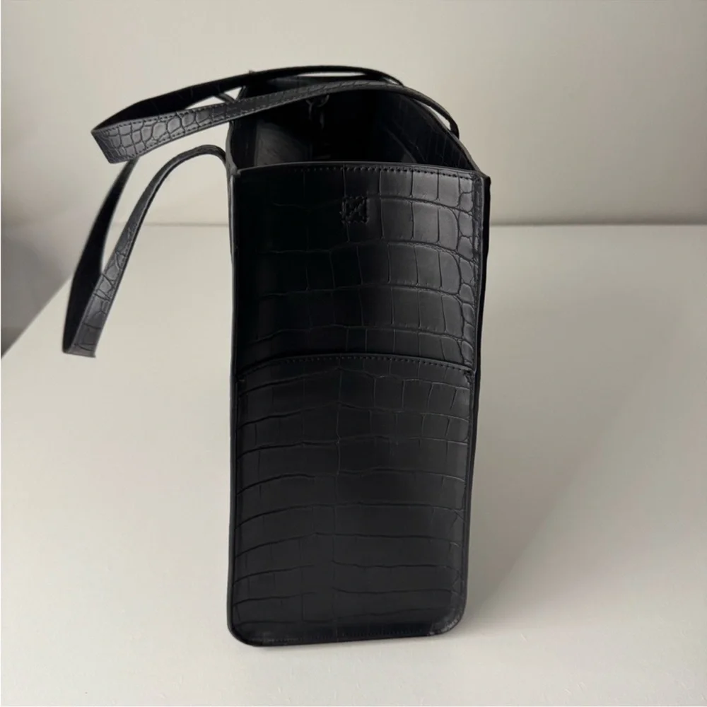BÉIS The Work Tote in Black Croc NWOT